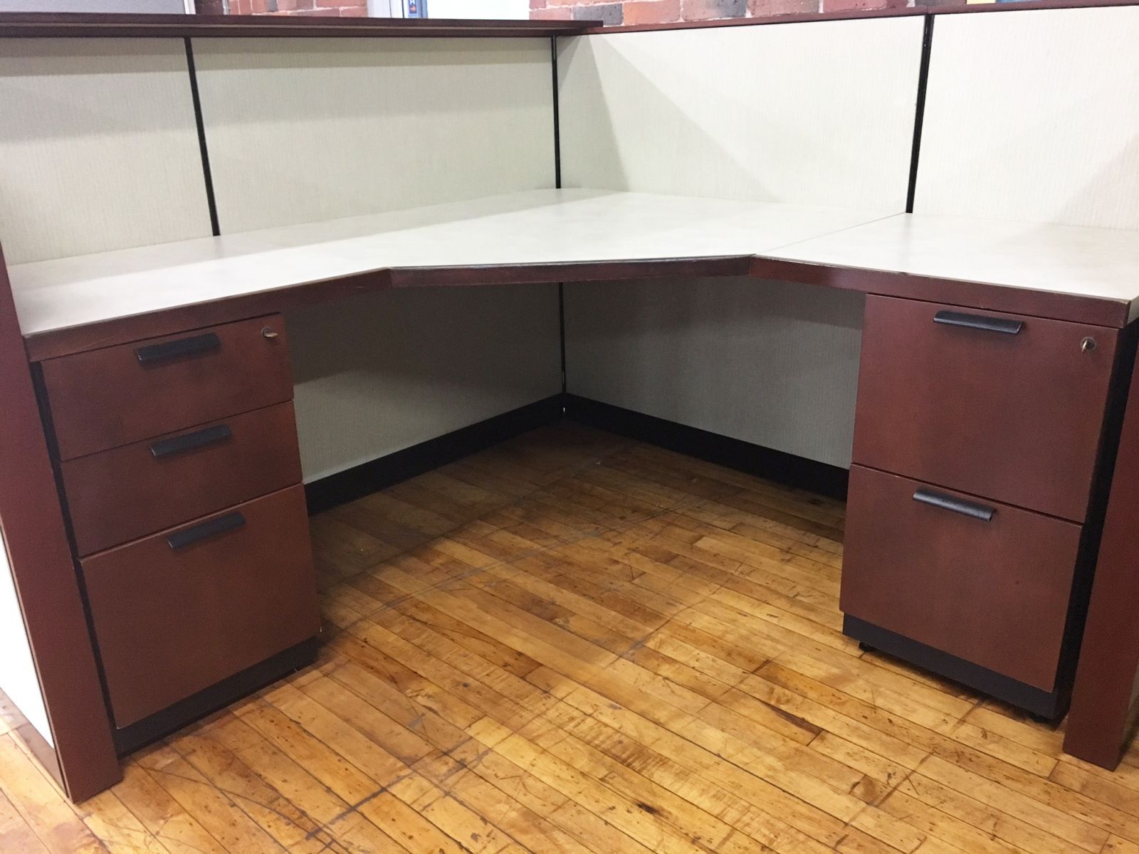 72 W X 77 D Refurbished Steelcase Reception Desk