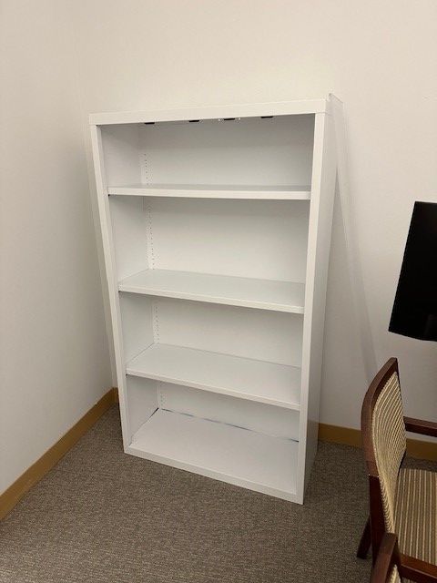 F6359 - White Metal Bookcases